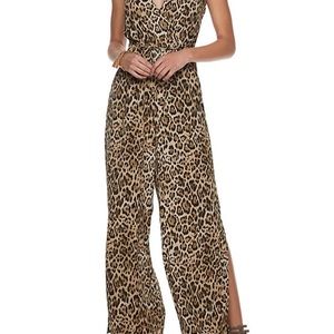 As U Wish leopard print jumpsuit